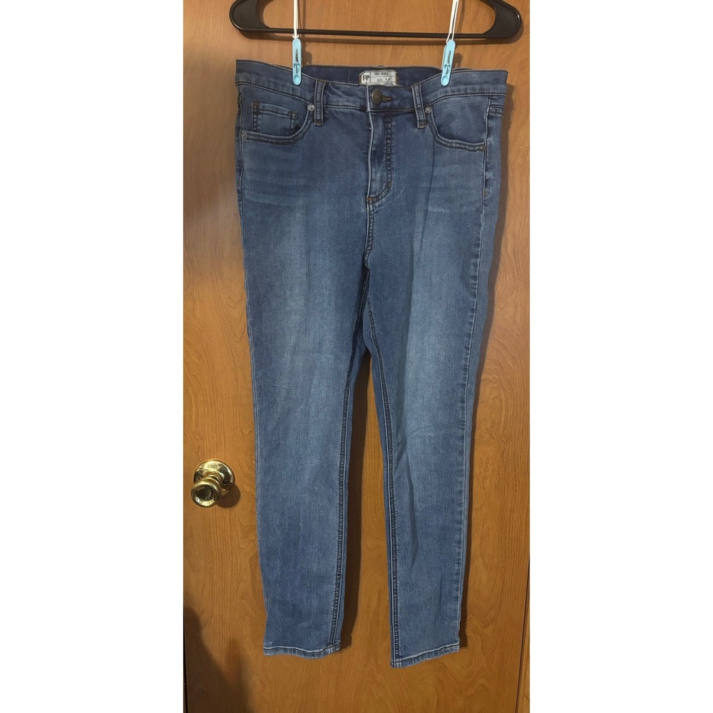 Free People Skinny Jeans Medium Wash Blue Denim W29 OB855-16515125